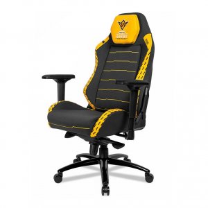 Cadeira Gamer Pichau Free Fire World Series, Espuma Moldada, Braco 4D, Preto e Amarelo, PG-FFWWS-BY